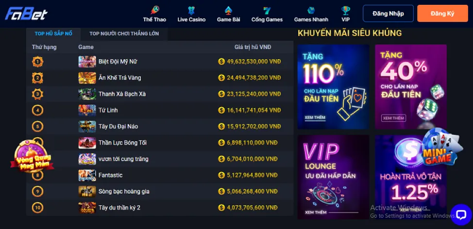 Thưởng Chào Mừng WM9378